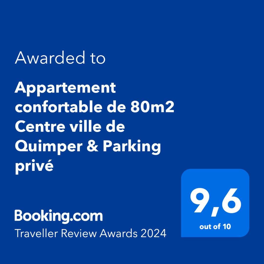 Appartement Confortable De 80M2 Centre Ville De Quimper & Parking Prive Buitenkant foto